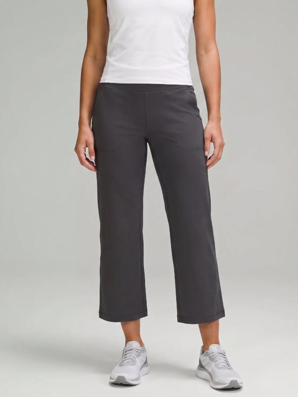 Zella High Waist Kick Flare Crop Leggings - Grey Forged XS